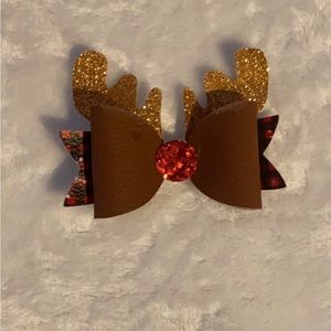Reindeer clip on bow